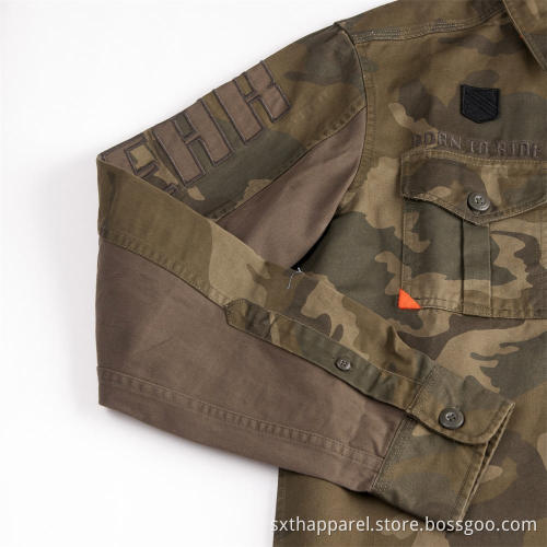 Children's Long Sleeves Camo Printed Jacket Shirt